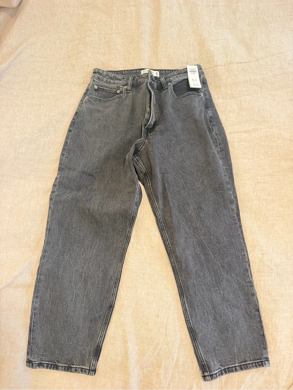 Abercrombie Black The Mom High Rise Jeans